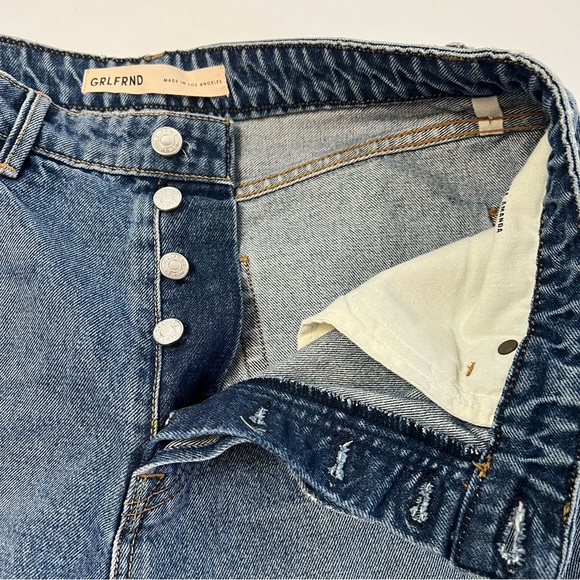 GRLFRND Womens Amanda Mid Rise Loose Boyfriend Straight Leg Jean Size 28